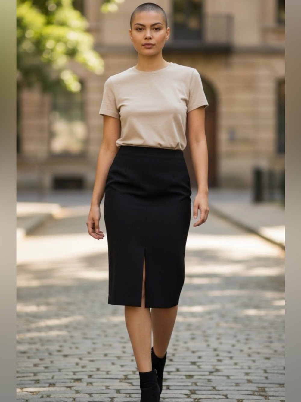 Prada Classic Black Knee-Length Pencil Skirt